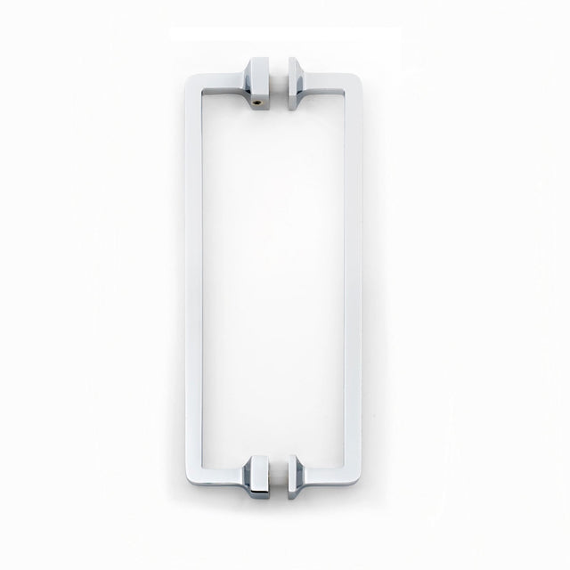 Polished Chrome Glass Shower Door Handle - Back to Back Shower Knob - Forge Hardware Studio