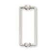 Satin Nickel Glass Shower Door Handle - Back to Back Shower Knob - Forge Hardware Studio