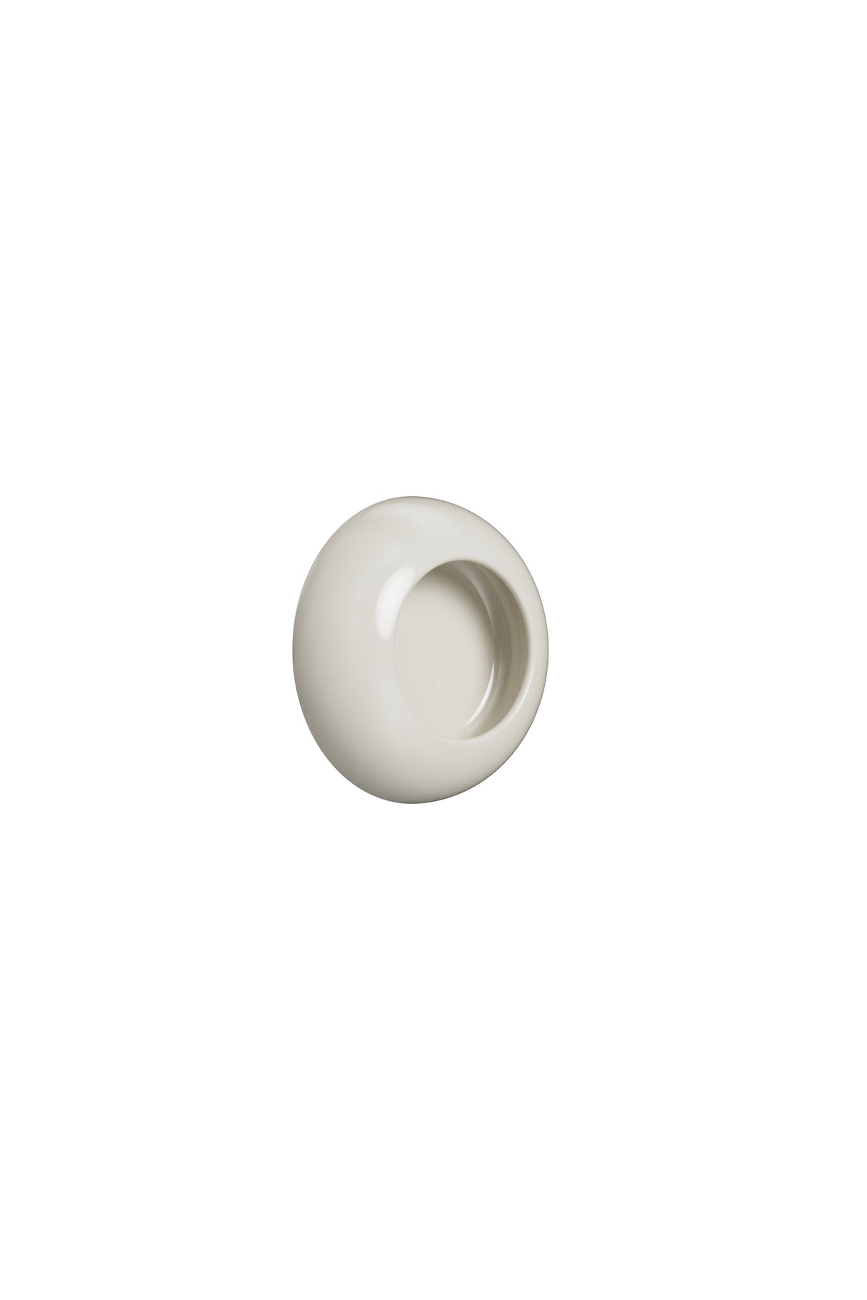 Ivory White "Vibe" Cup Knob and Drawer Pull