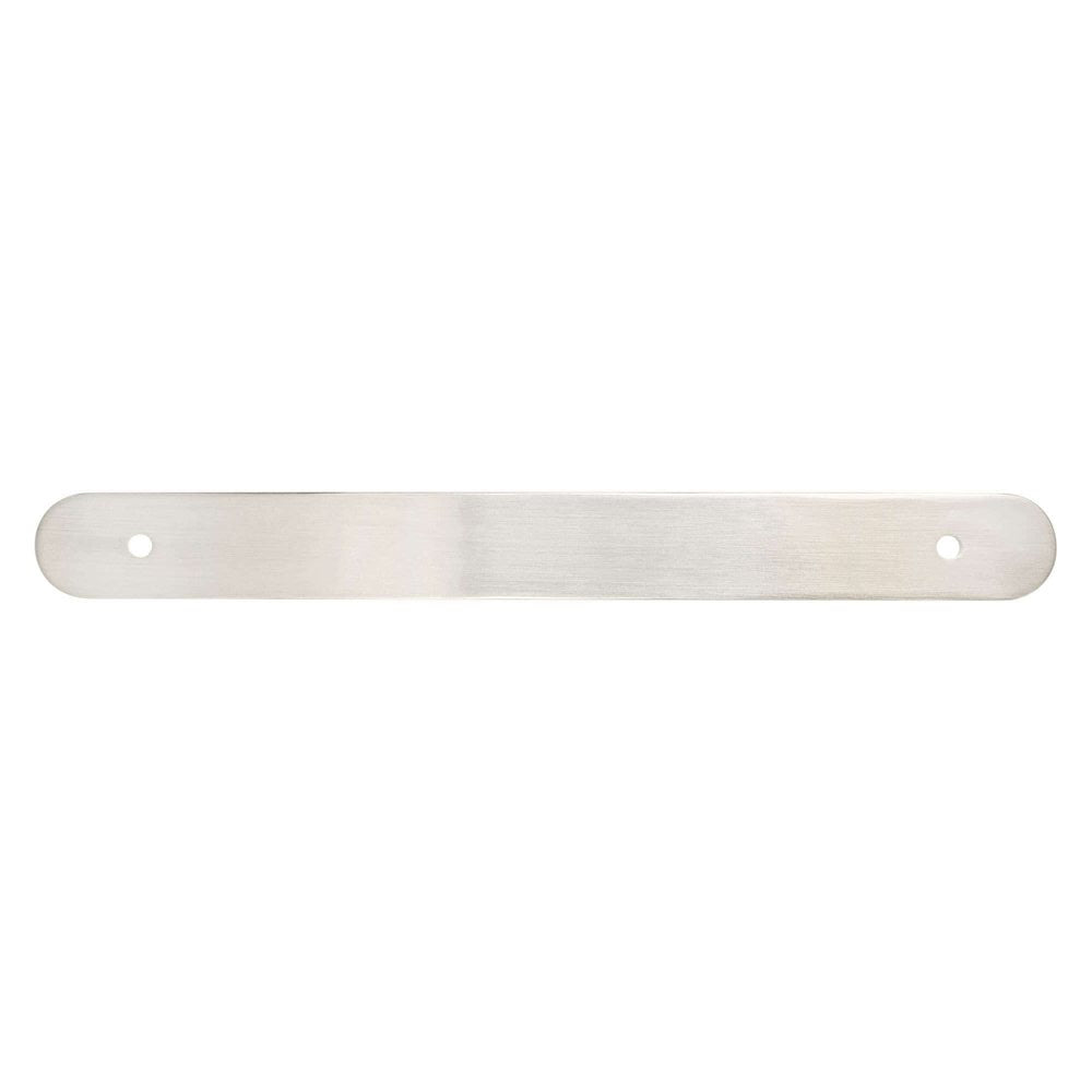 Brushed Nickel Rounded Drawer Pull Backplates