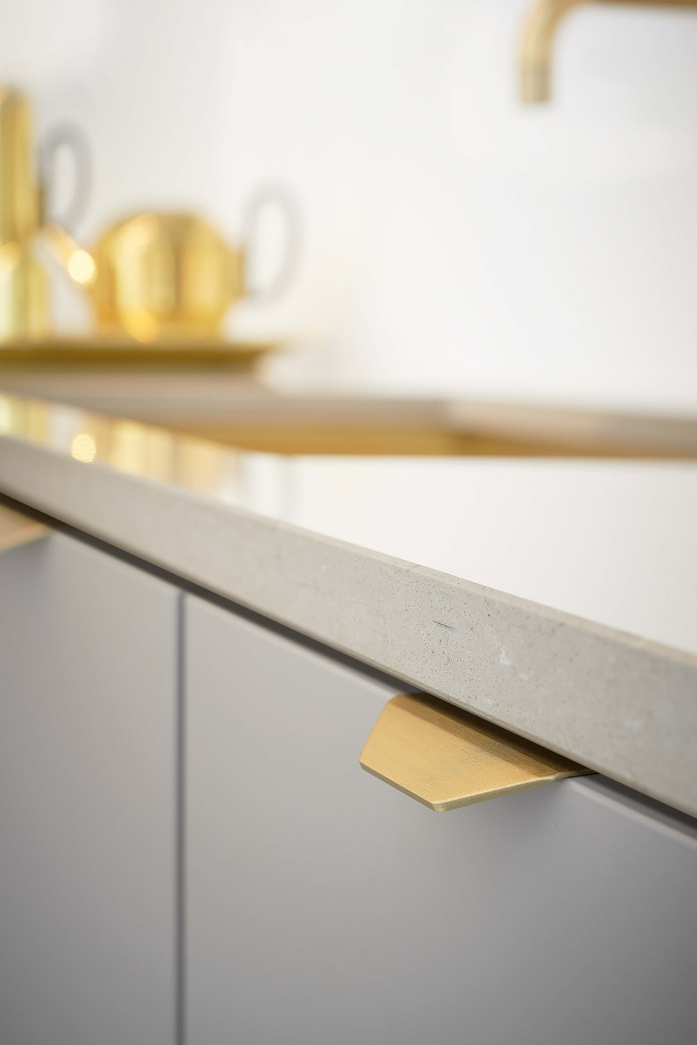 Matte Bronze "Blaze" Edge Drawer Tab Pulls - Forge Hardware Studio