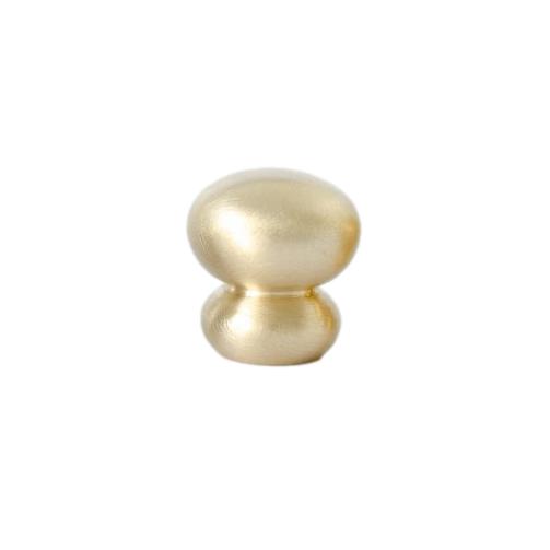 Round Brushed Brass "Buoy" Cabinet Knob