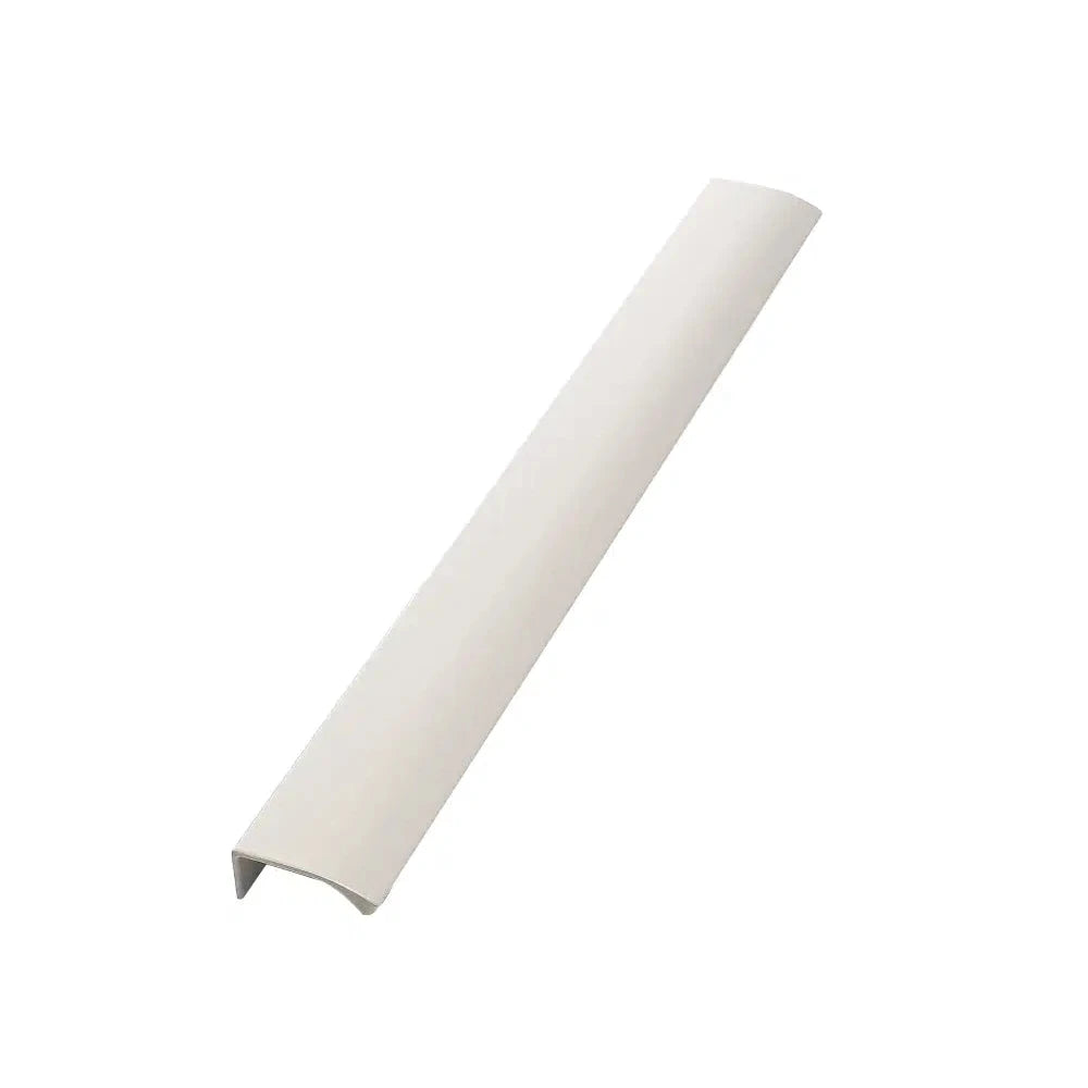 Glossy White "Edge Straight" Tab Drawer Pulls