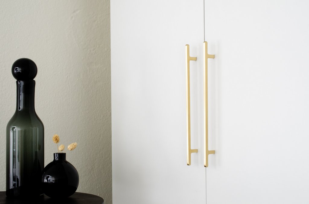 Unlacquered Brass "Level" Cabinet Knobs and Drawer Pulls - Forge Hardware Studio