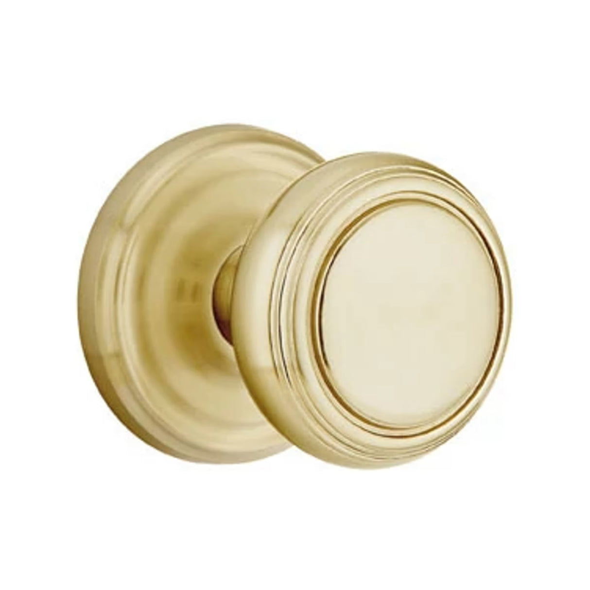 Transitional Satin Brass "Ridge" Round Door Knob
