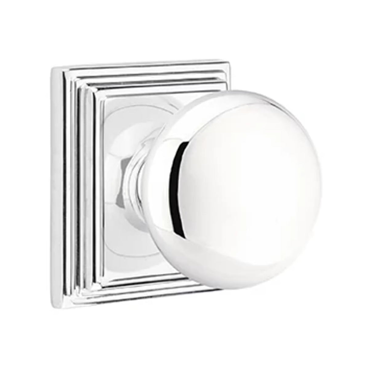 Transitional Polished Chrome "Heritage" Round Door Knob