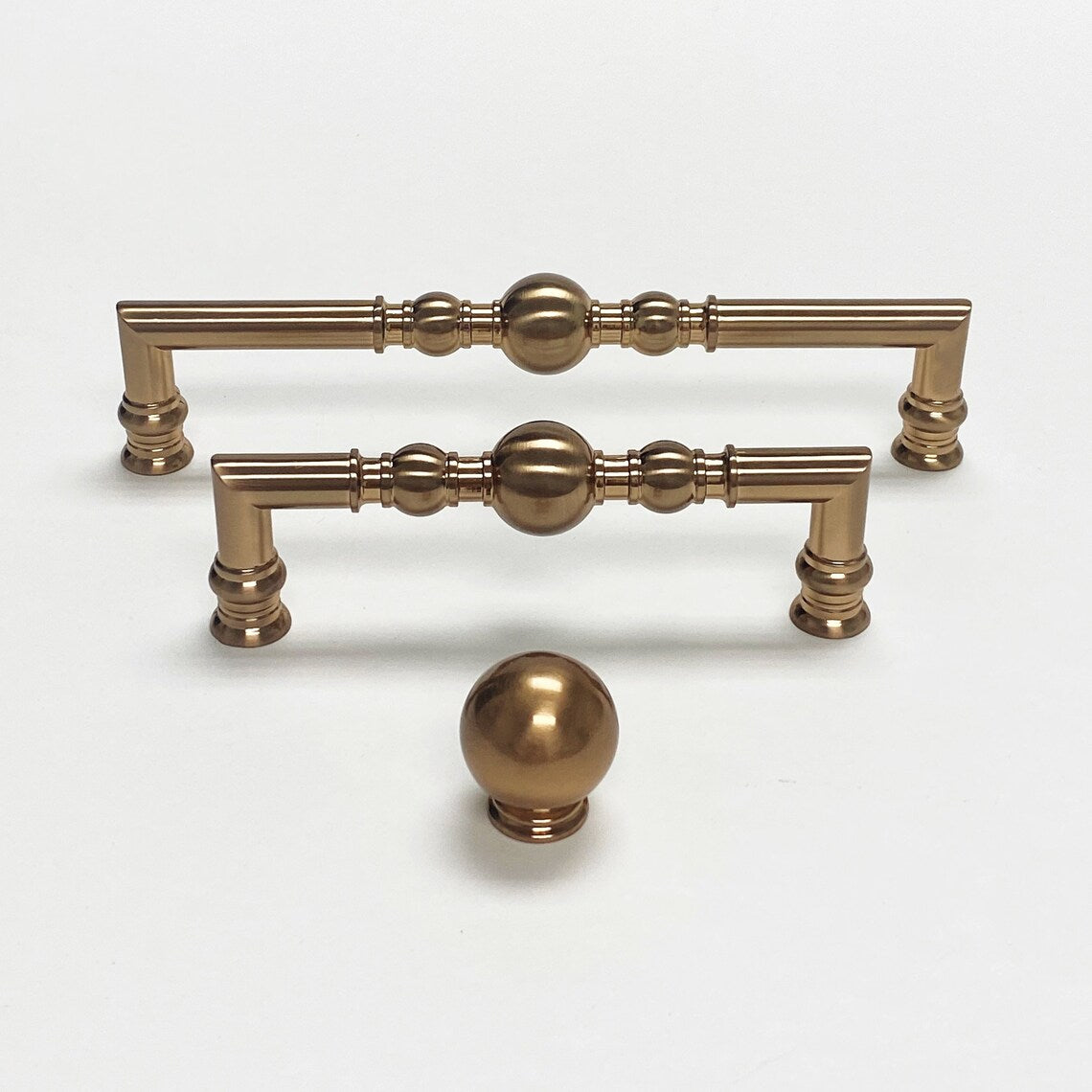 Champagne Bronze “Kira” Cabinet Ball Knob and Drawer Pulls - Forge Hardware Studio