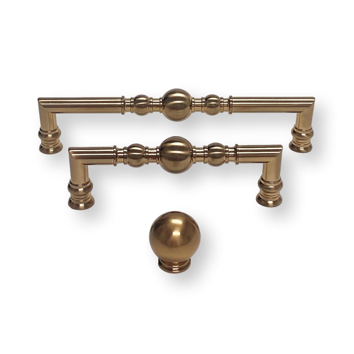 Champagne Bronze “Kira” Cabinet Ball Knob and Drawer Pulls - Forge Hardware Studio