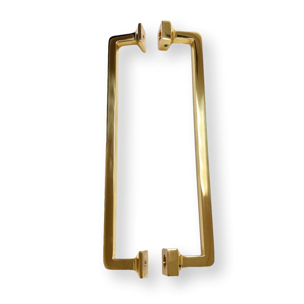 Brass Glass Shower Door Handle - Back to Back Shower Knob - Forge Hardware Studio