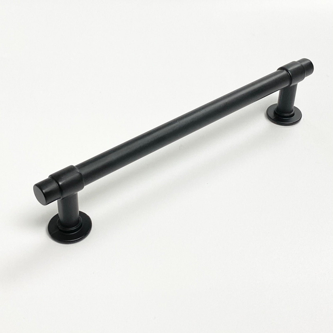 Matte Black "Farmhouse" Cabinet Knob and T-Bar Drawer Pulls - Forge Hardware Studio