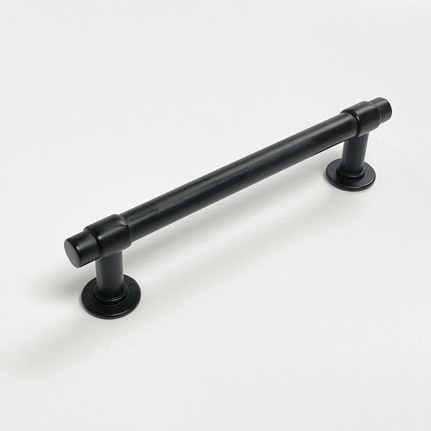 Matte Black "Farmhouse" Cabinet Knob and T-Bar Drawer Pulls - Forge Hardware Studio