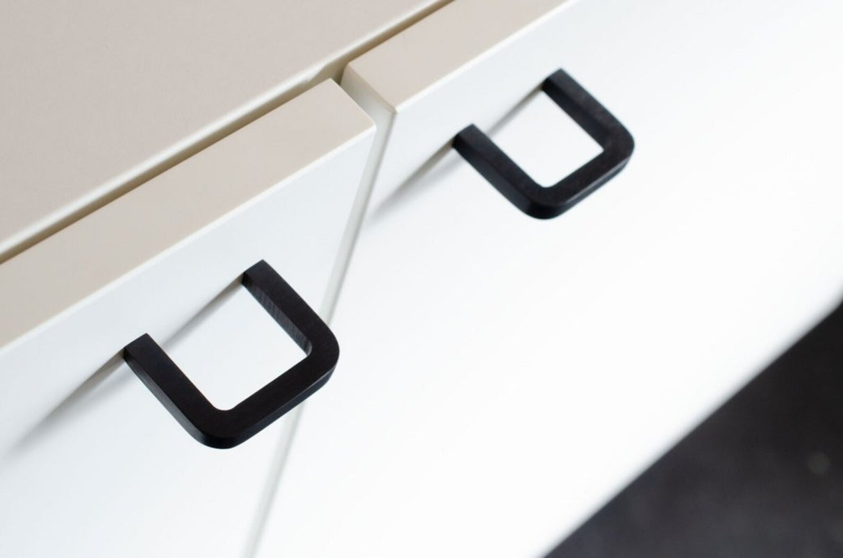 Matte Black "Lumia" Cabinet Knobs and Drawer Pulls - Forge Hardware Studio