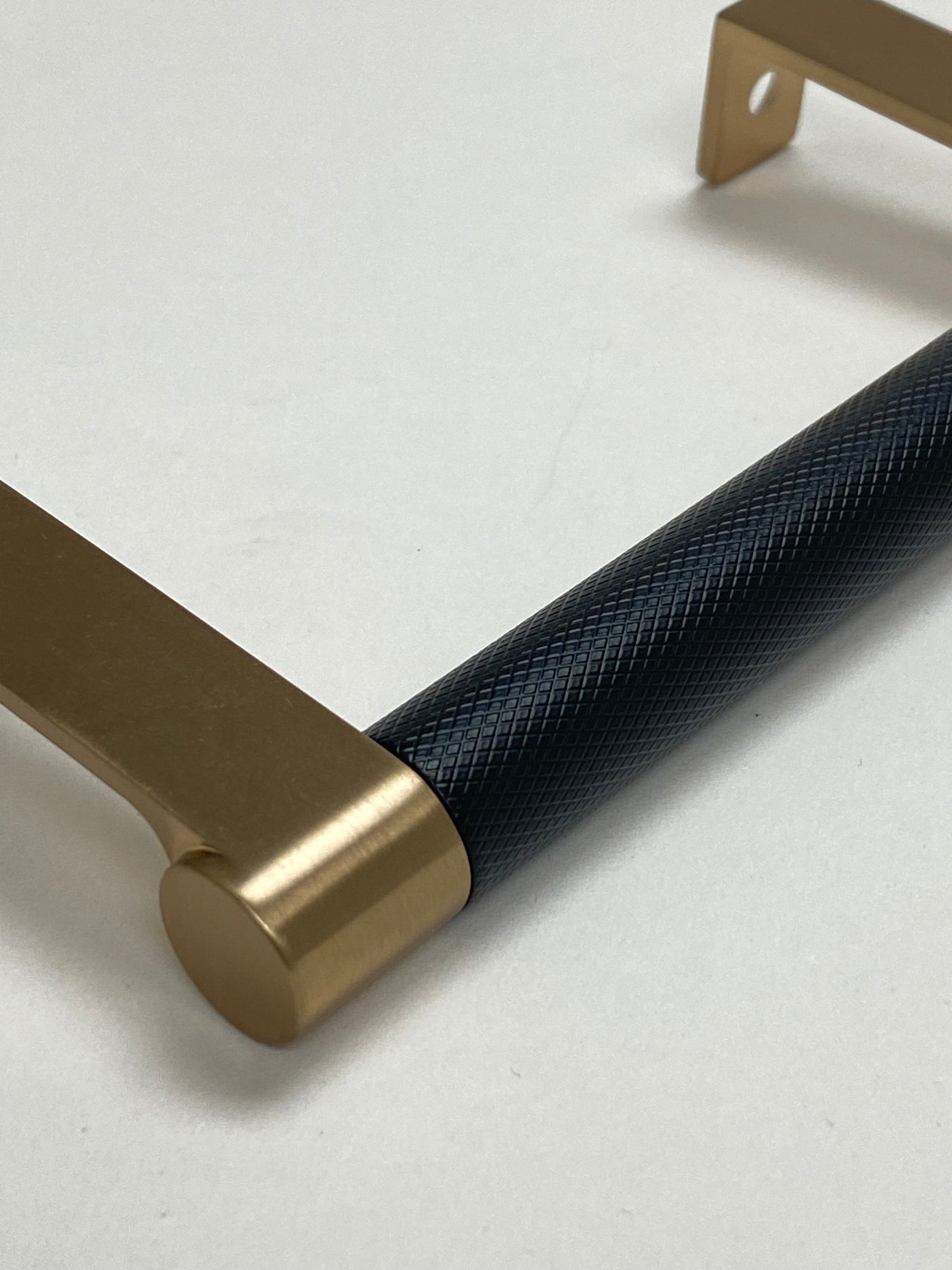 Champagne Bronze and Black "Converse" Knurled Edge Tab Drawer Pulls - Forge Hardware Studio