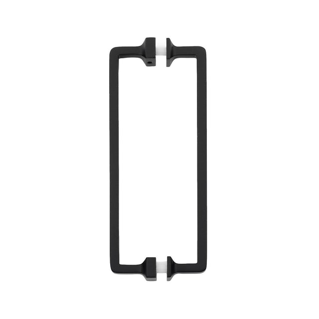 Matte Black Glass Shower Door Handle - Back to Back Shower Knob - Forge Hardware Studio