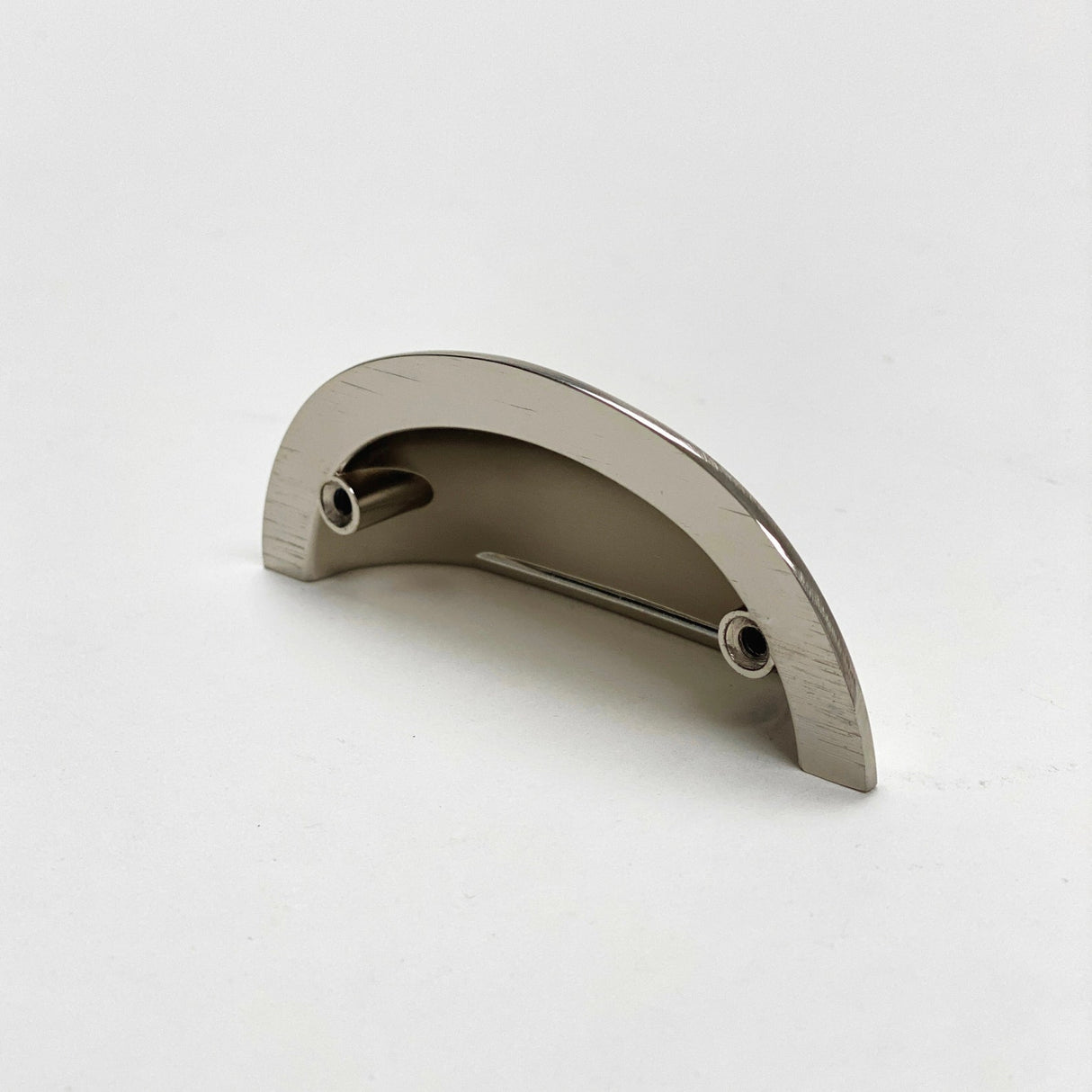 Brushed Nickel “Kira” Large Ball Knob and Cup Pull - Forge Hardware Studio