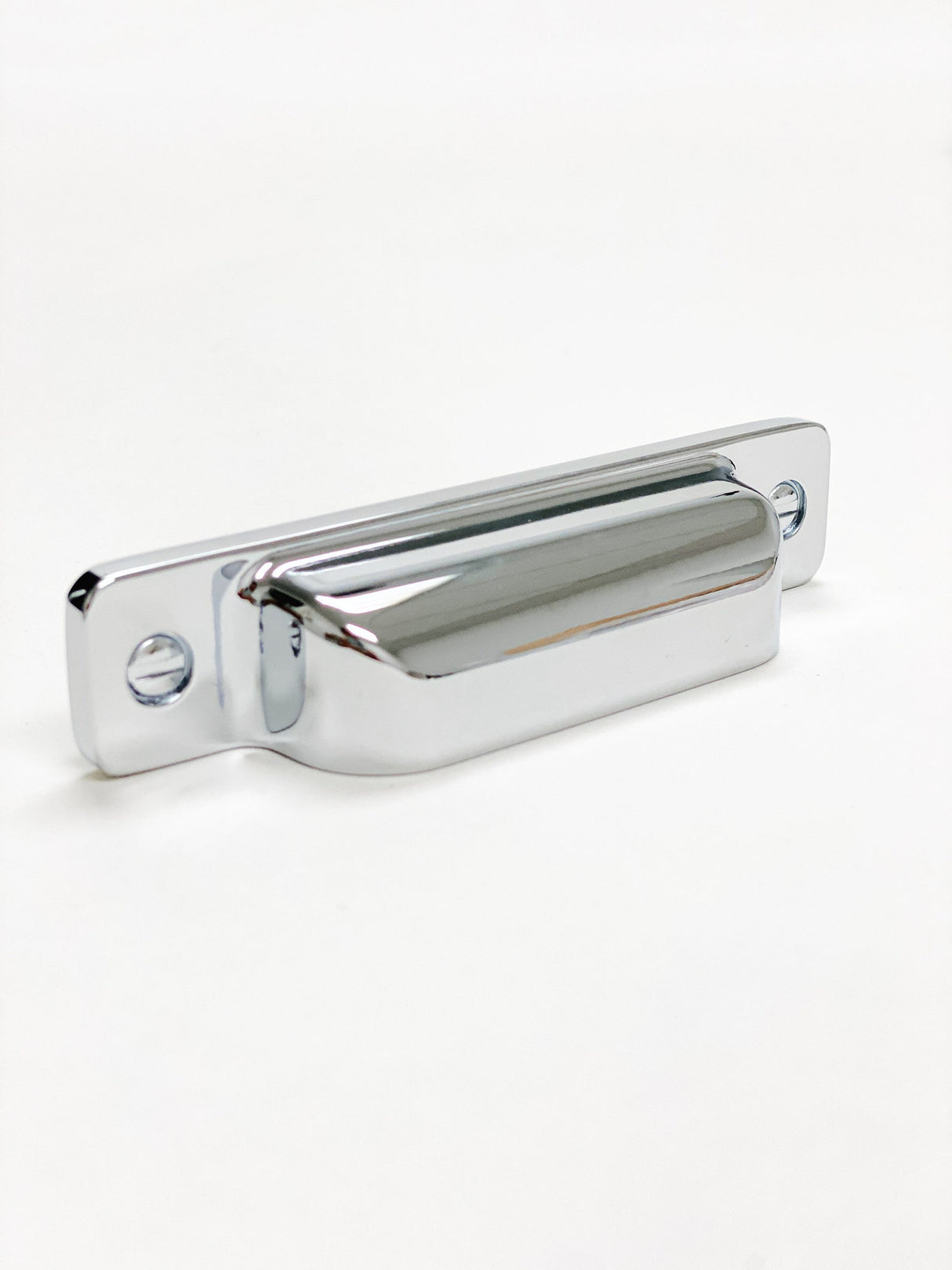 Square Cup "Kira" Polished Chrome Drawer Pulls - Forge Hardware Studio