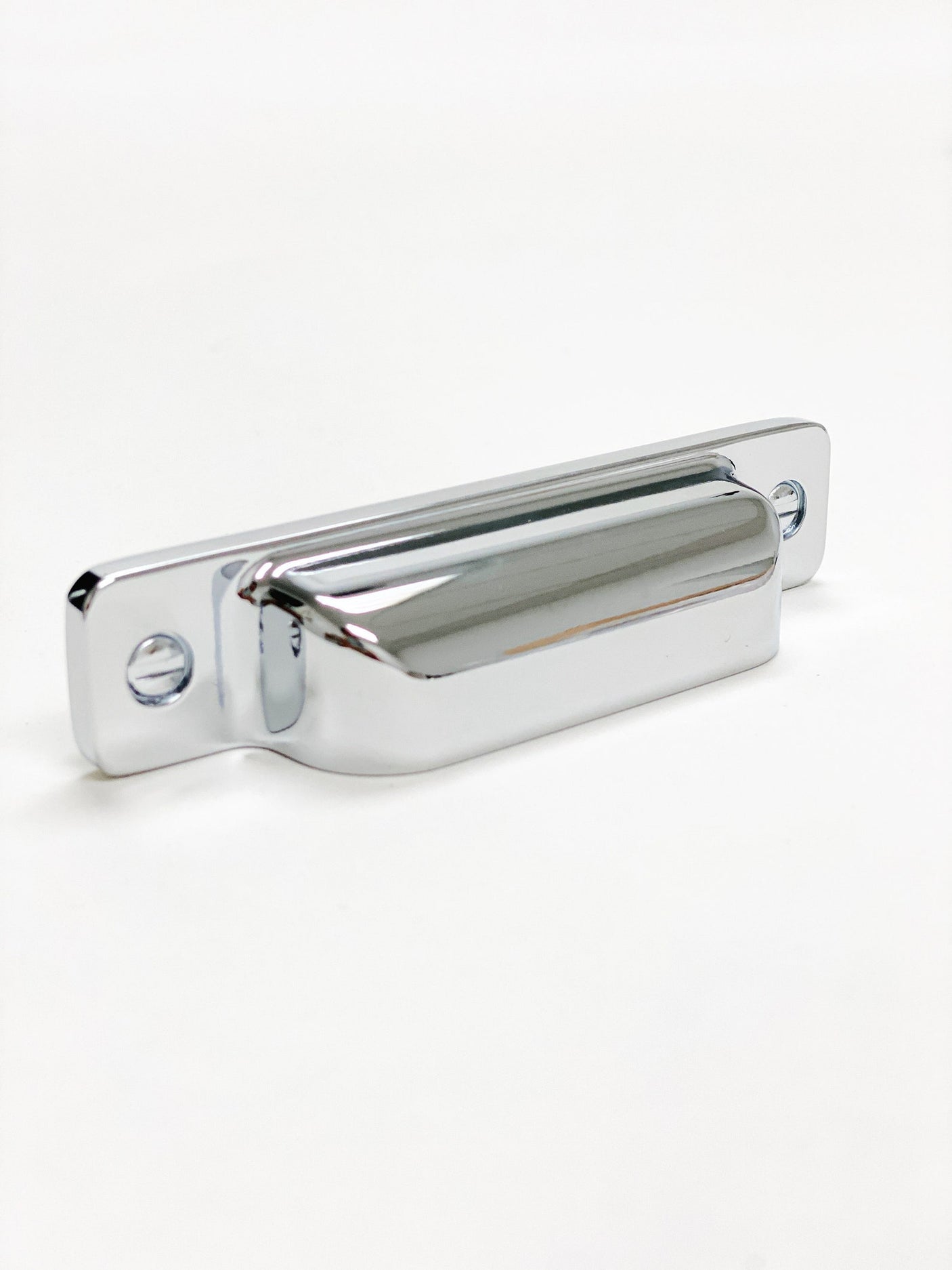 Square Cup "Kira" Polished Chrome Drawer Pulls