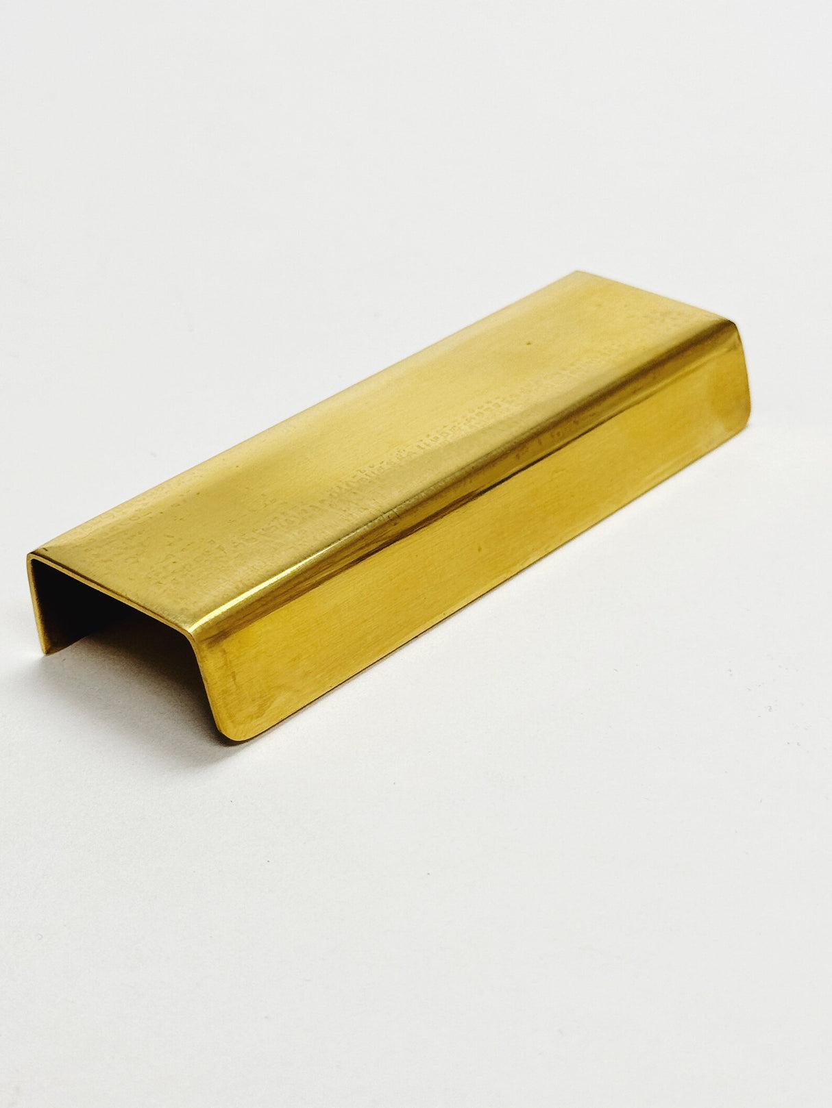 Unlacquered Brass "Patina" Edge Drawer Pulls - Forge Hardware Studio