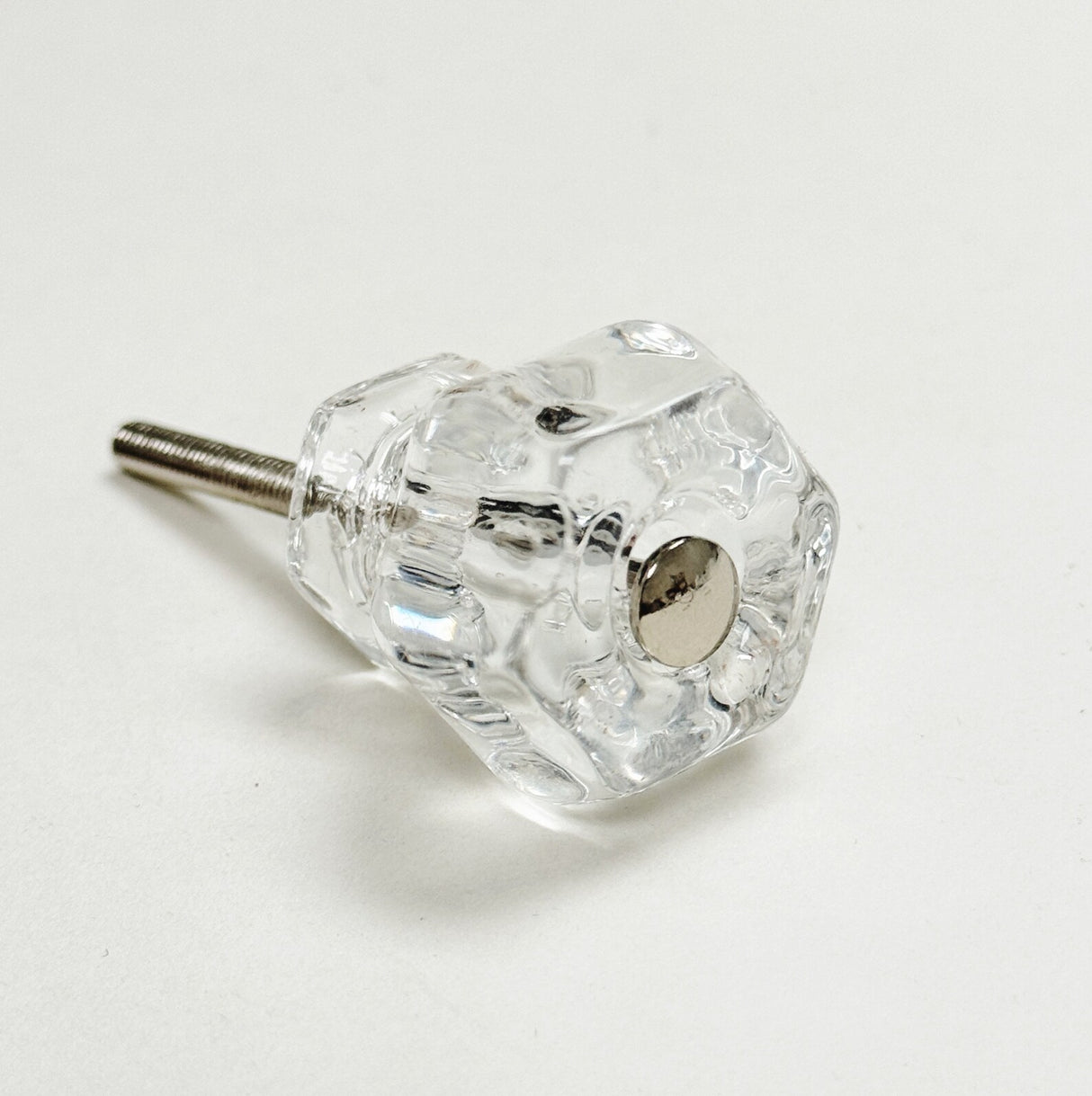 Glass Depression Clear Drawer Pull and Cabinet Knobs - Forge Hardware Studio