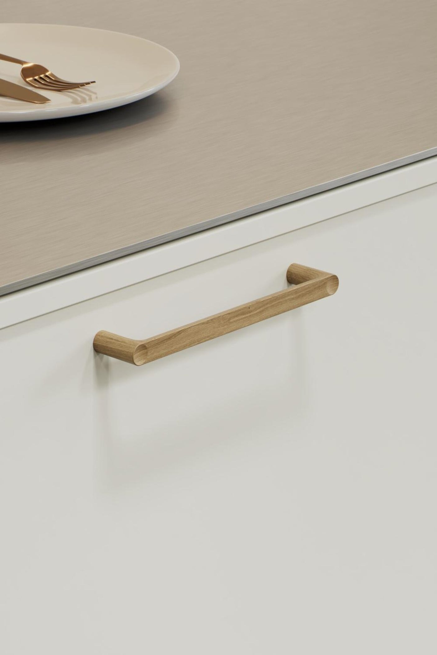 Lacquered Oak Wood "Punto" Cabinet Knob and Drawer Pulls - Forge Hardware Studio
