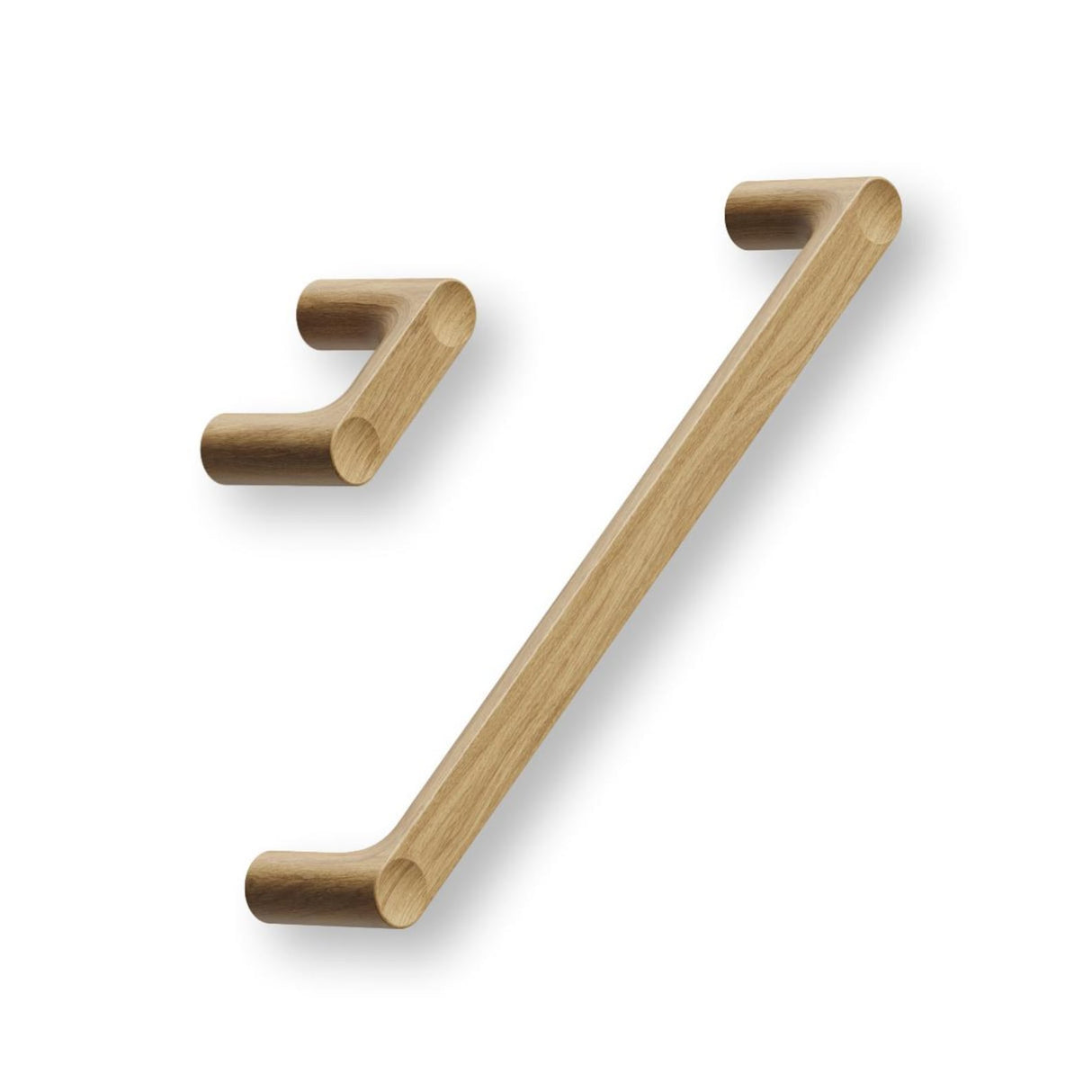 Lacquered Oak Wood "Punto" Cabinet Knob and Drawer Pulls - Forge Hardware Studio