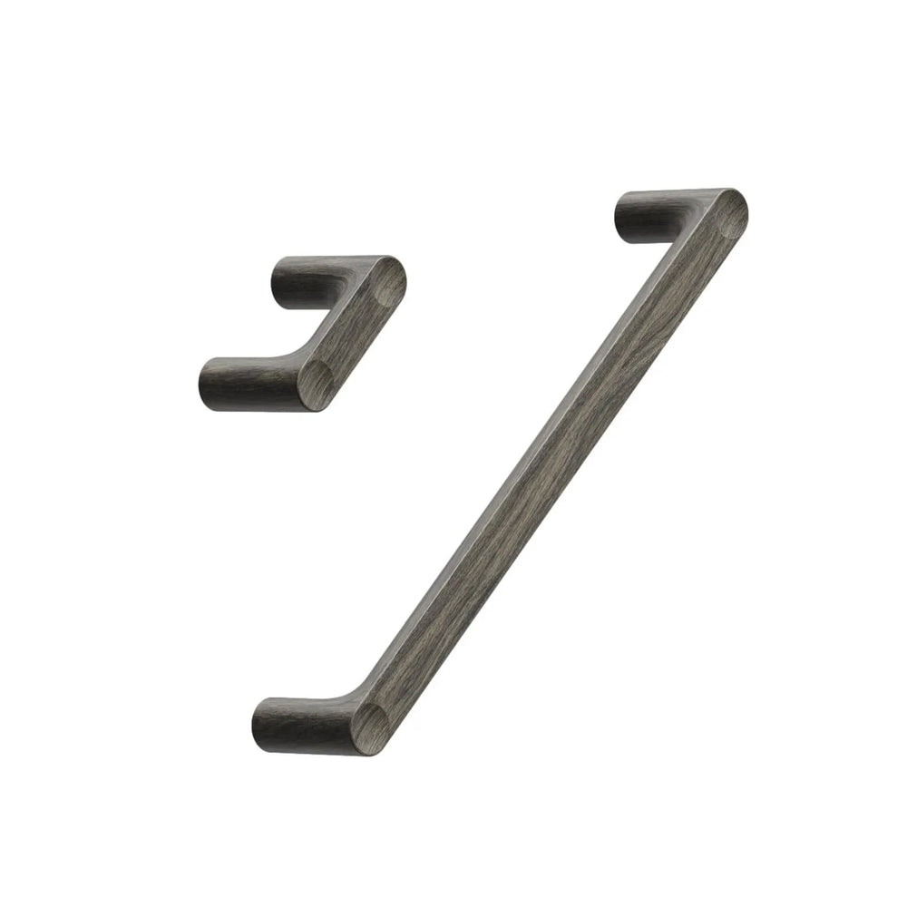 Dark Oak Lacquered Wood "Punto" Cabinet Knob and Drawer Pulls - Forge Hardware Studio