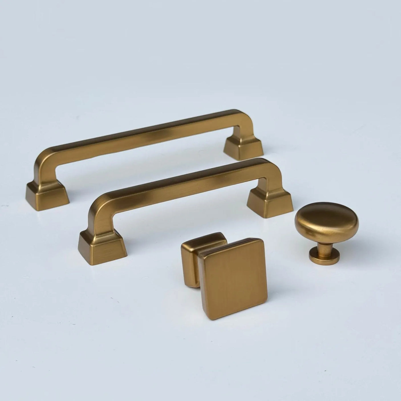 Champagne Bronze "Owen" Mission Drawer Pulls and Knobs - Forge Hardware Studio