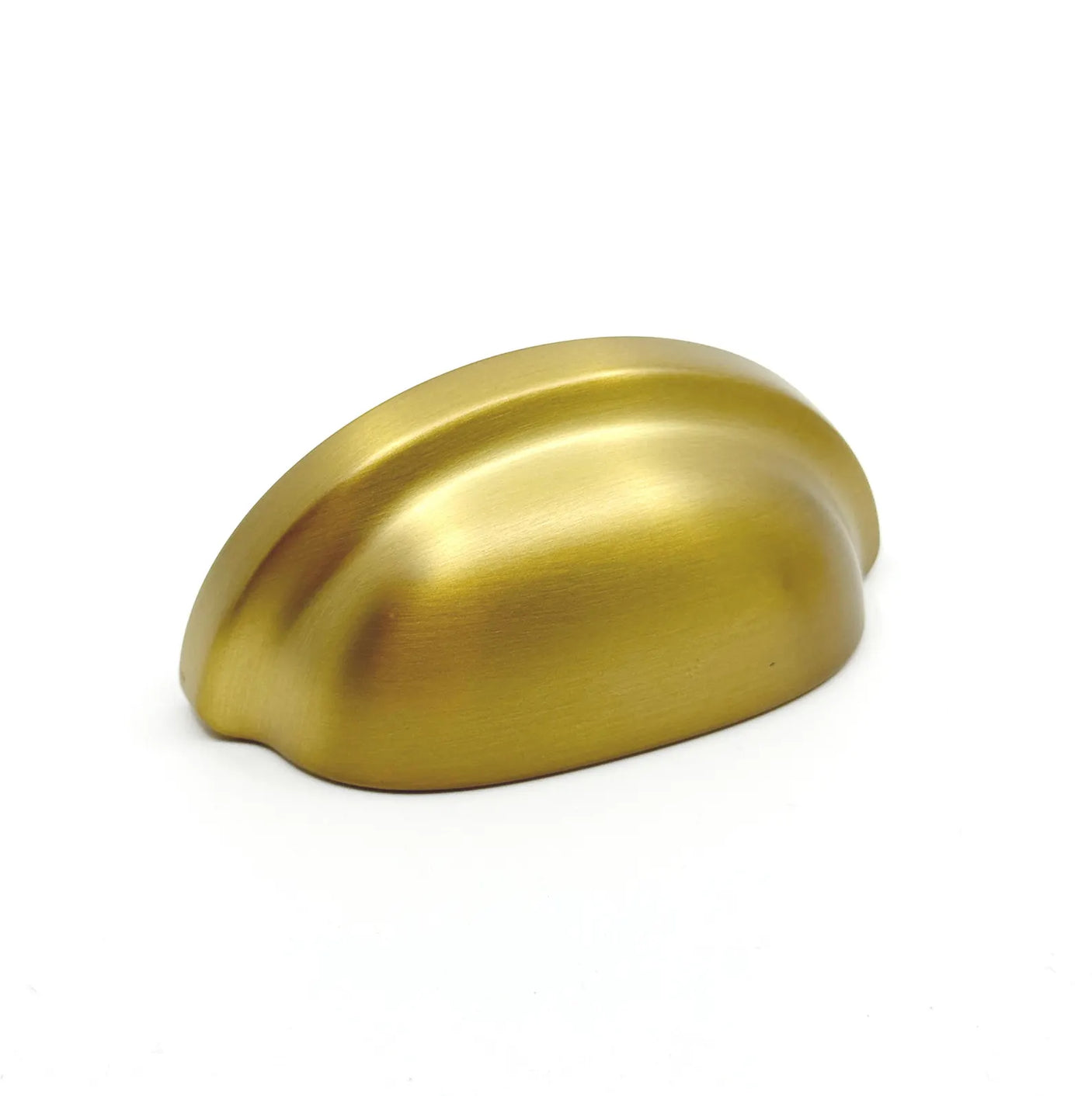 Dark Brushed Gold "Baron" Cup Pull and Knobs - Euro • Knobs