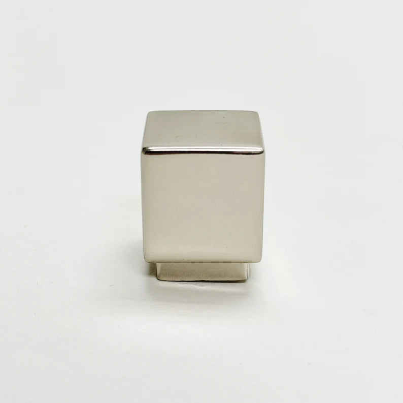 Polished Nickel "Glam" Cabinet Knobs and Drawer Pulls