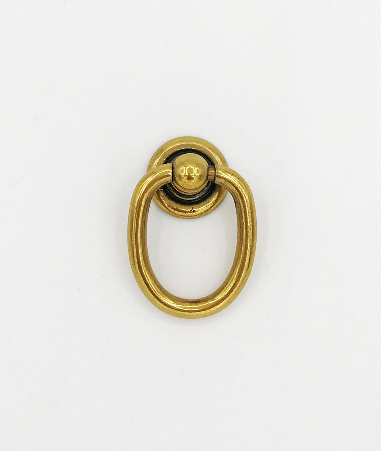 Brass Ring Pulls "Oval" Bail Drawer Pulls - Forge Hardware Studio