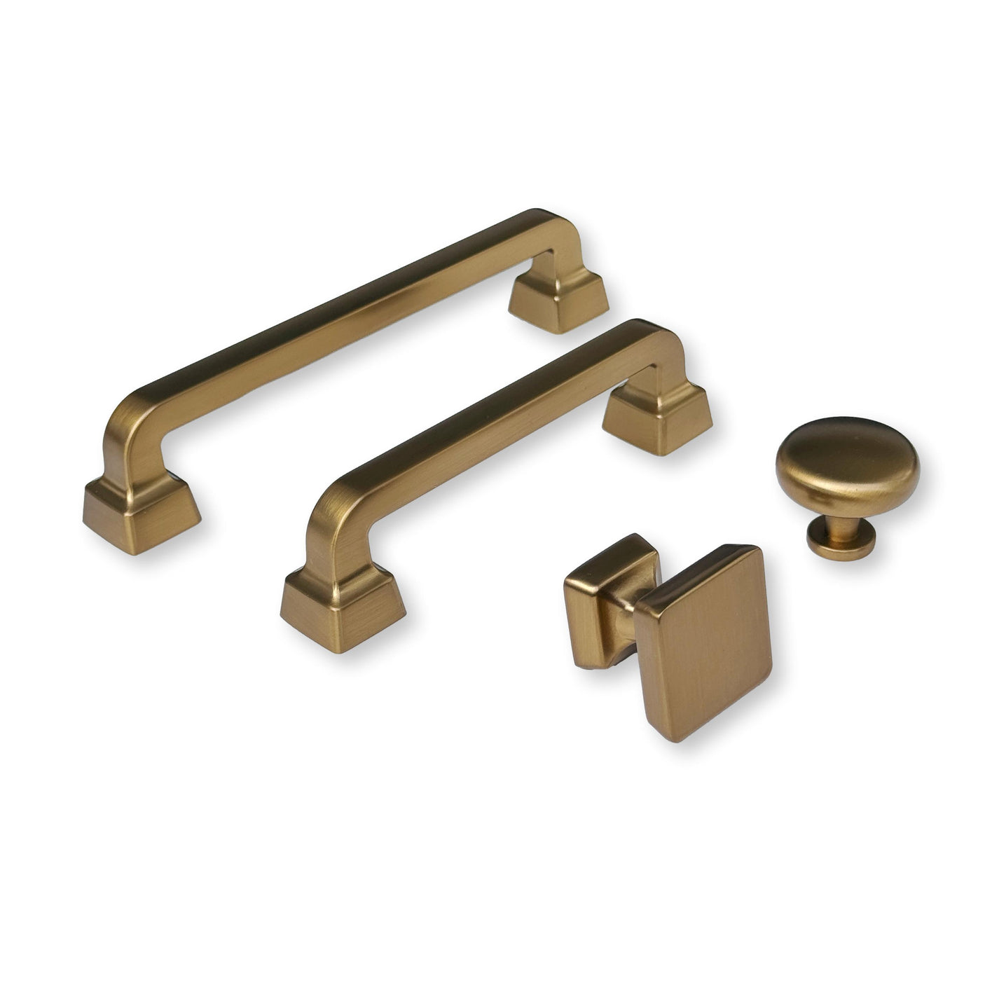 Champagne Bronze "Owen" Mission Drawer Pulls and Knobs - Forge Hardware Studio