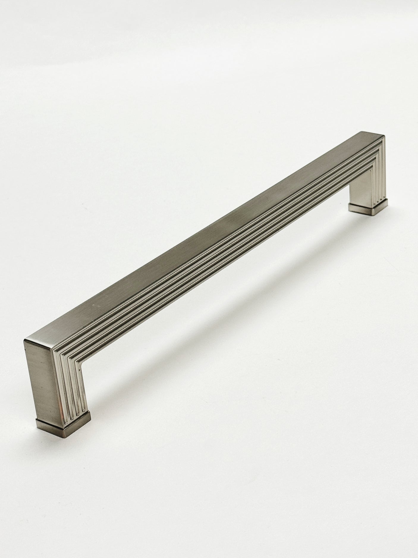 U-Shaped Brushed Nickel "Rail" Knob and Drawer Pulls - Forge Hardware Studio