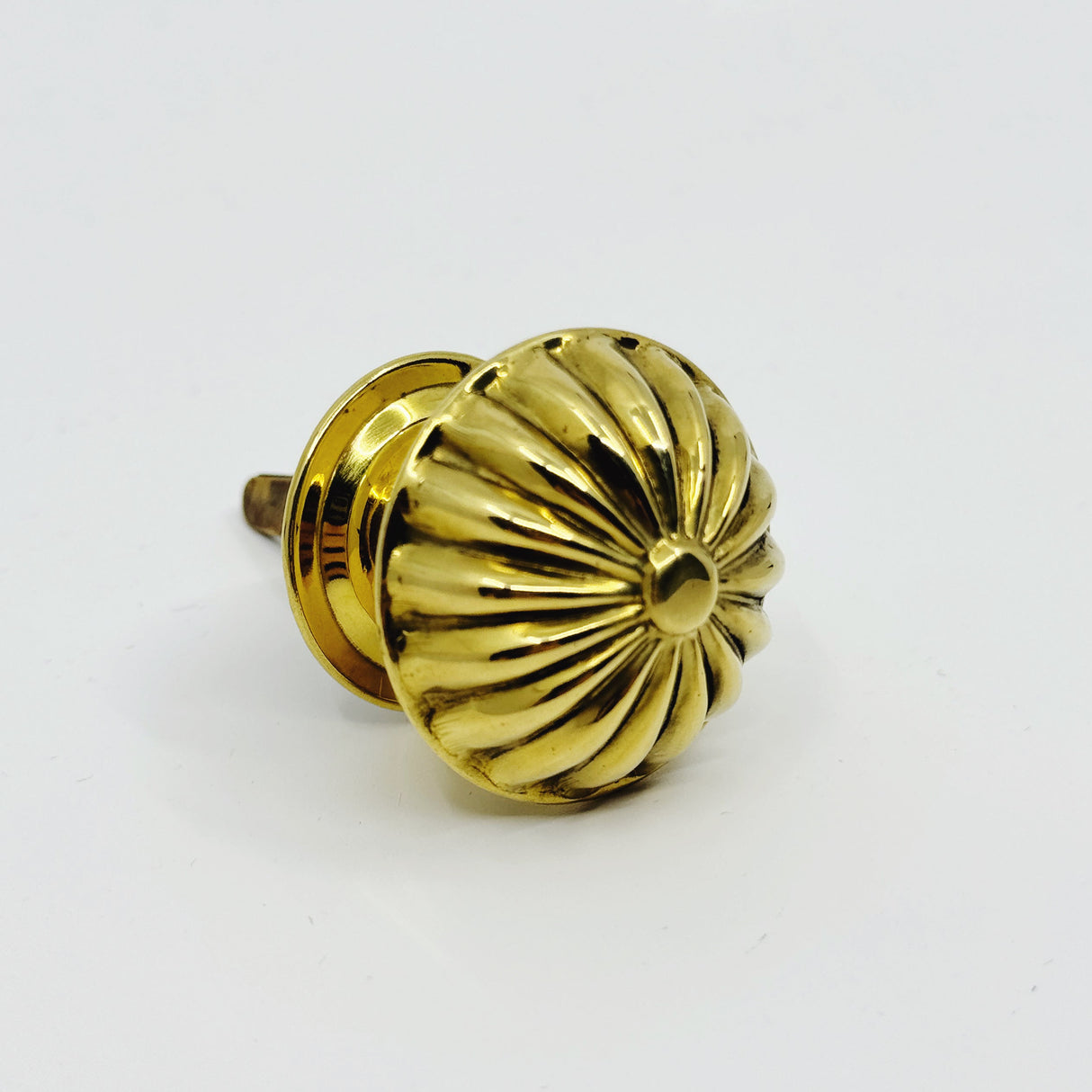 Unlacquered Brass "Sabine" Spool Cabinet Knob