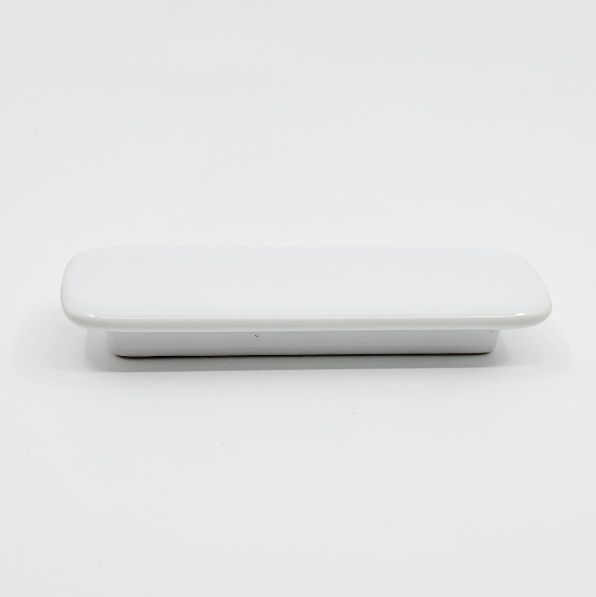 Glossy White "Tabula" Cabinet Knob and Drawer Pull - Euro • Knobs