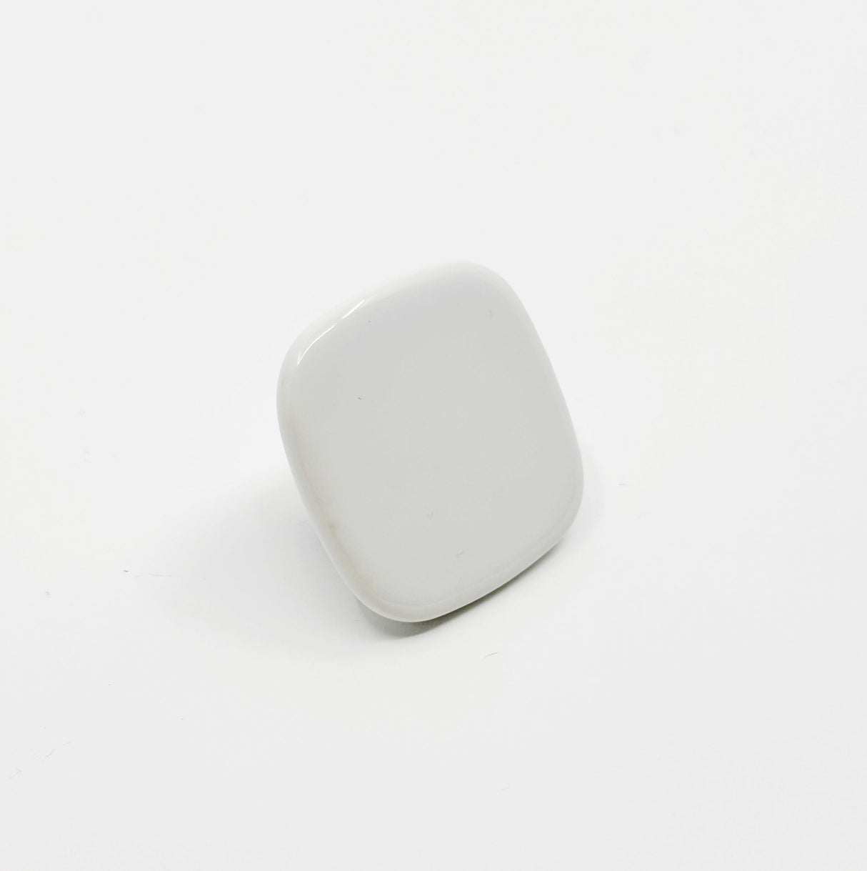 Glossy White "Tabula" Cabinet Knob and Drawer Pull - Euro • Knobs