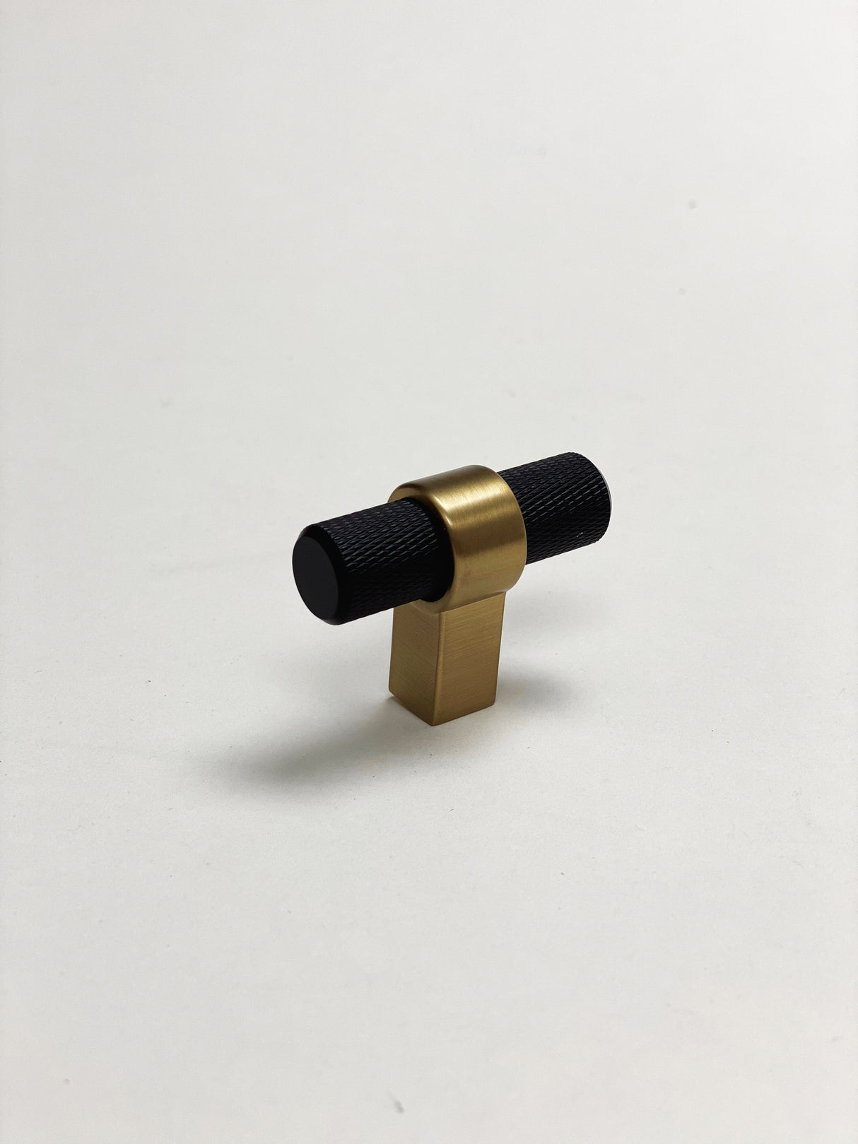 Knurled "Prelude" Champagne Bronze and Matte Black Cabinet Knobs and Drawer Pulls - Forge Hardware Studio