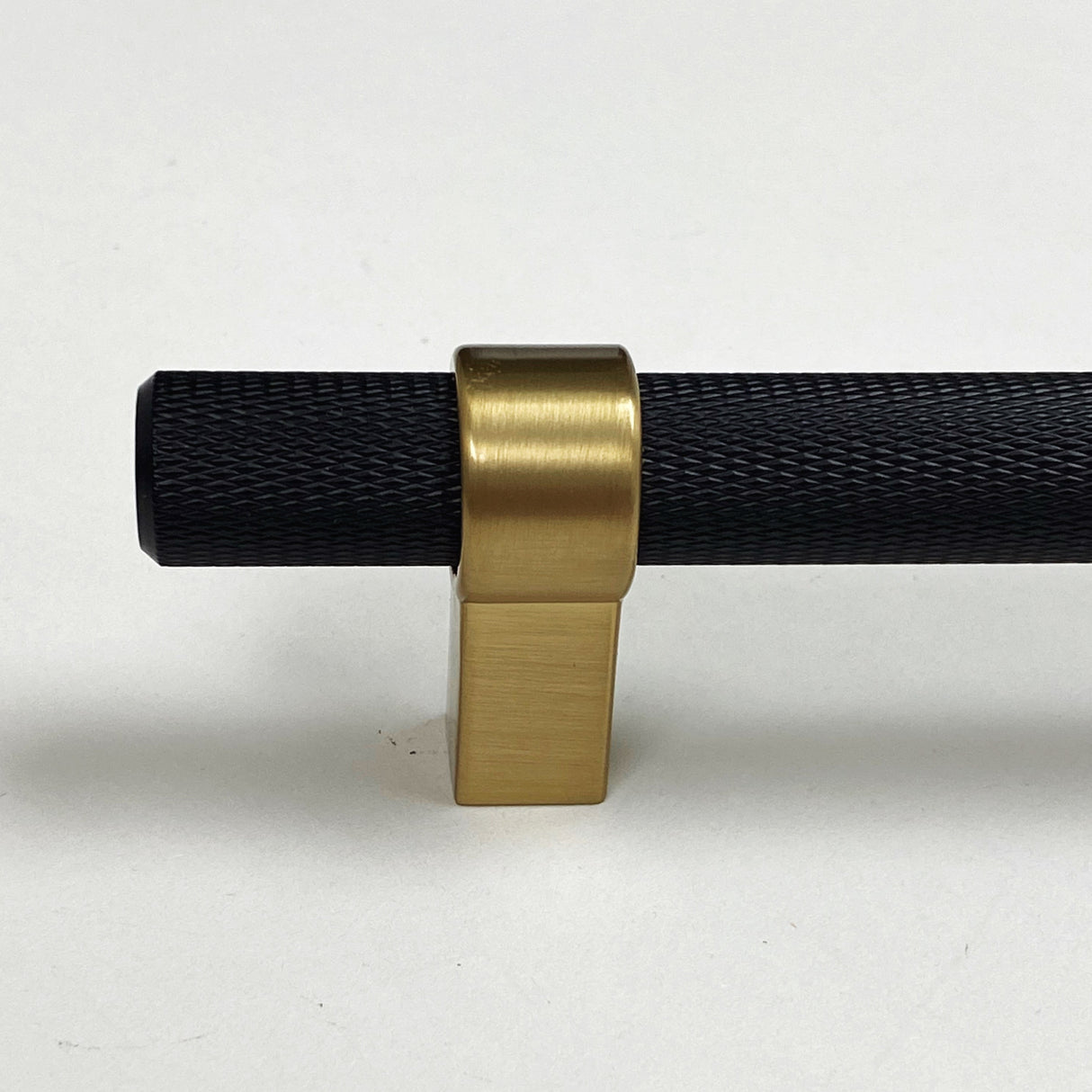 Knurled "Prelude" Champagne Bronze and Matte Black Cabinet Knobs and Drawer Pulls - Forge Hardware Studio