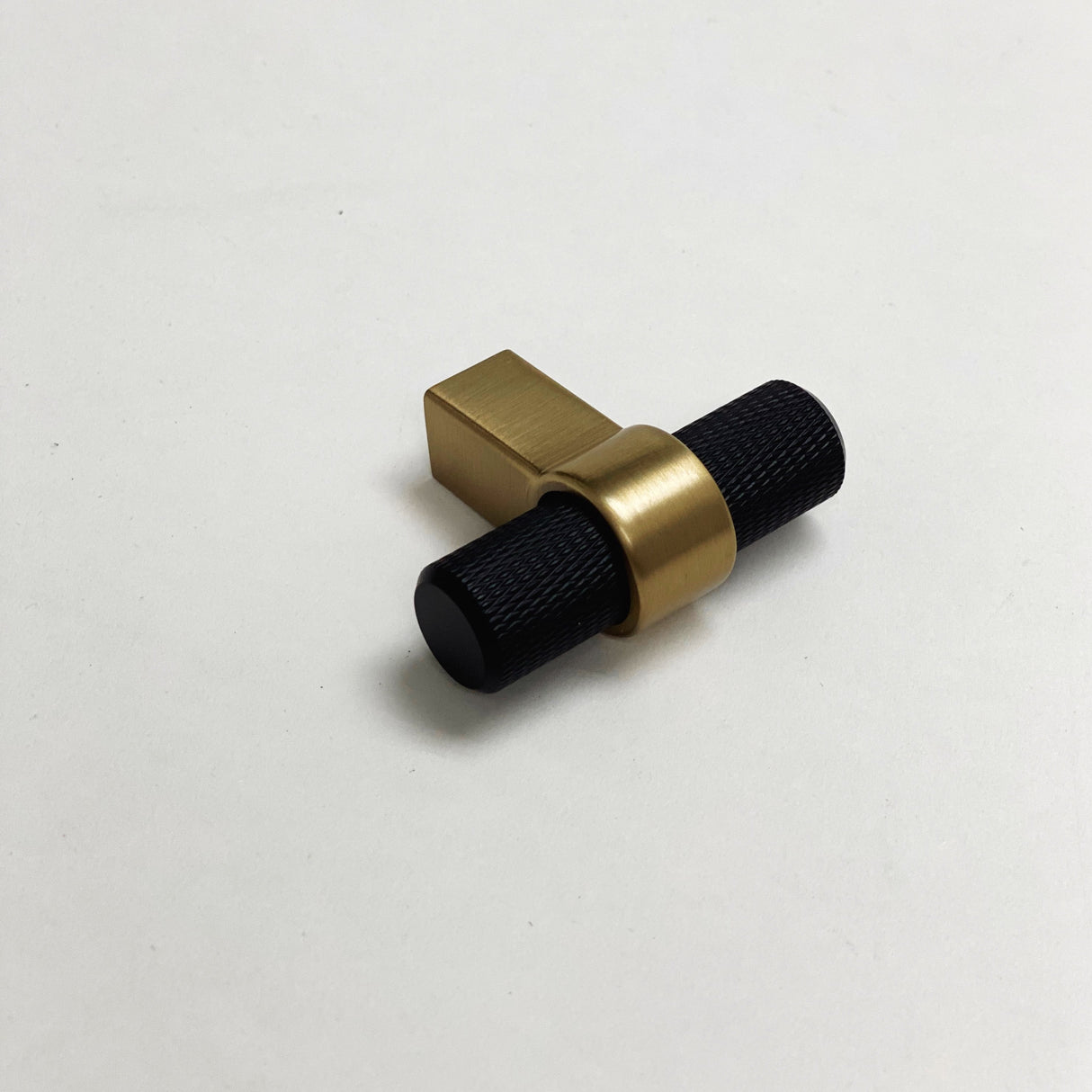 Knurled "Prelude" Champagne Bronze and Matte Black Cabinet Knobs and Drawer Pulls - Forge Hardware Studio