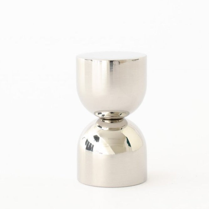 Polished Nickel "Double Cup" Cabinet Knob and Wall Hook - Forge Hardware Studio