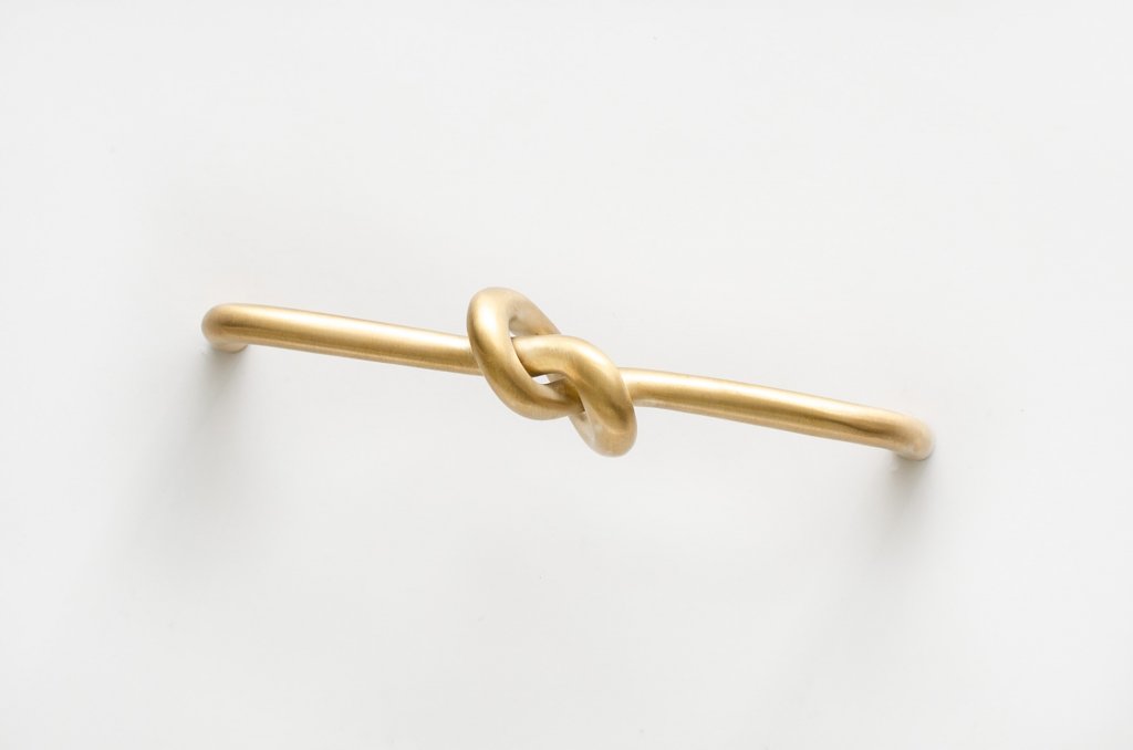 Brushed Unlacquered Brass "Knot" 5 in. Drawer Pull