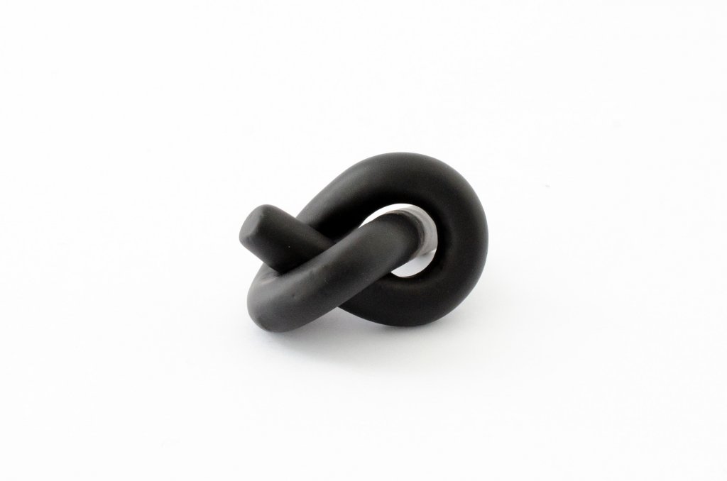 Matte Black "Knot" Cabinet Knob and Wall Hook