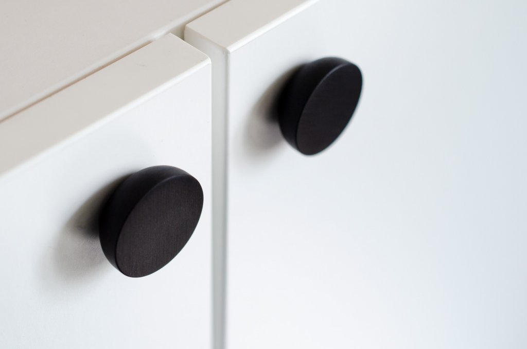 Matte Black "Bowl" Modern Round Cabinet Knob - Forge Hardware Studio