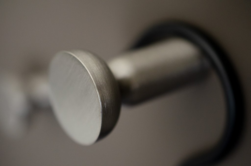 Brushed Nickel "Pedestal Bowl" Round Wall Hook - Forge Hardware Studio