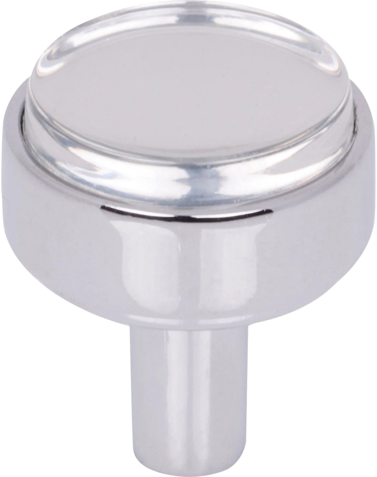 Lucite Polished Chrome "Nash" Drawer Pulls and Cabinet Knobs