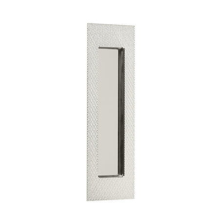 Modern Knurled Rectangular Solid Brass Recess Door Pull in Polished Nickel - Forge Hardware Studio