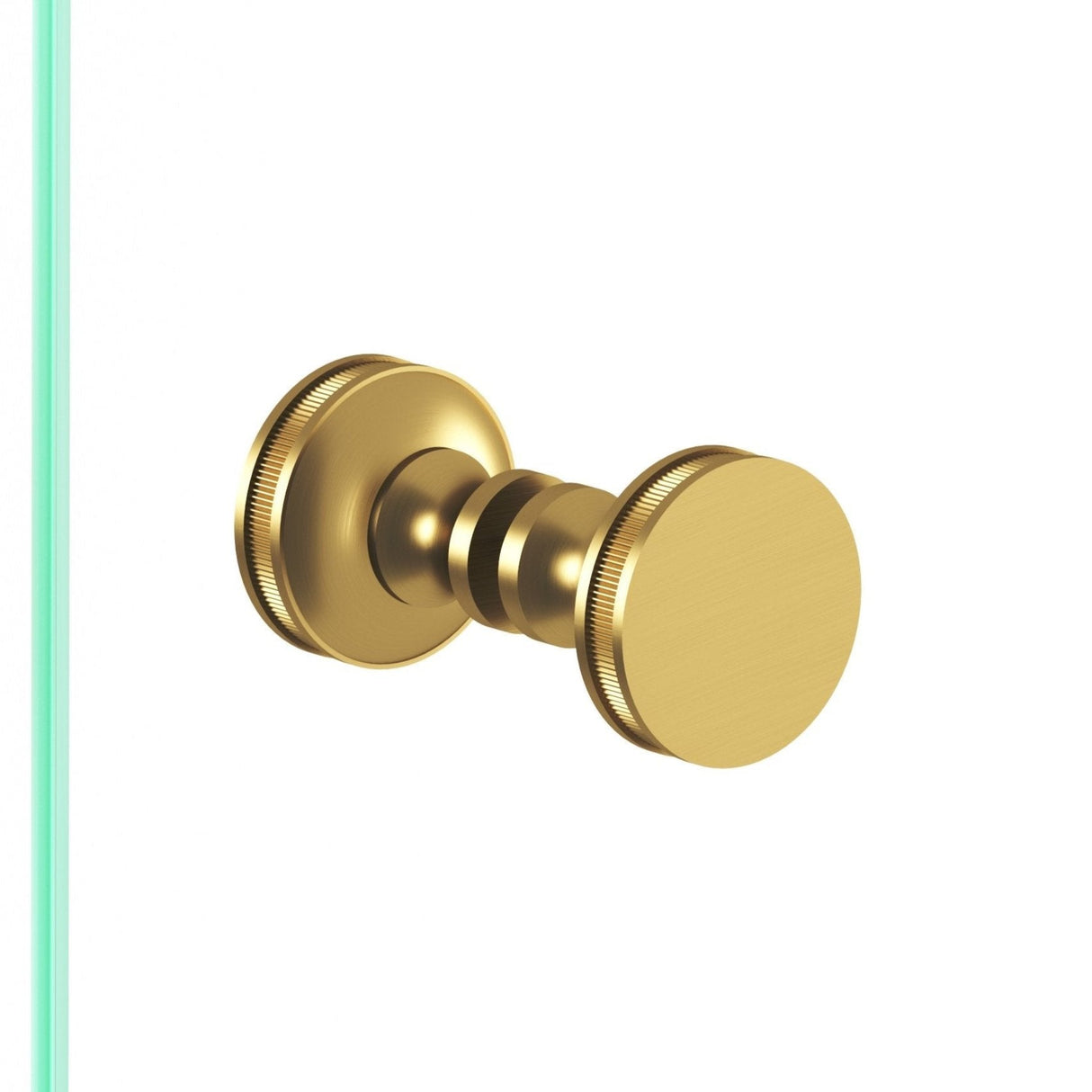 Solid Brass "Reeded" Round Glass Shower Knob - Industry Hardware