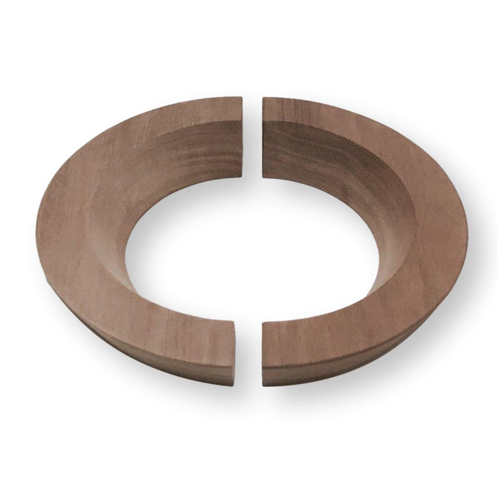 Wood Drawer Pull Walnut Mid-century Modern Semi-Circle Wood Handles