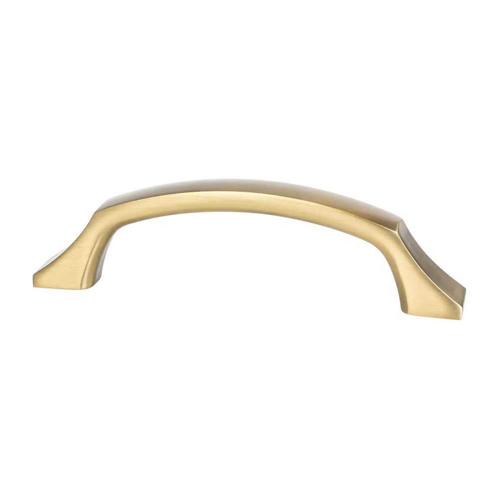 Kelly No.3 Brass 3-3/4" Cabinet Drawer Pull - Kitchen Drawer Handle - Brass Cabinet Hardware