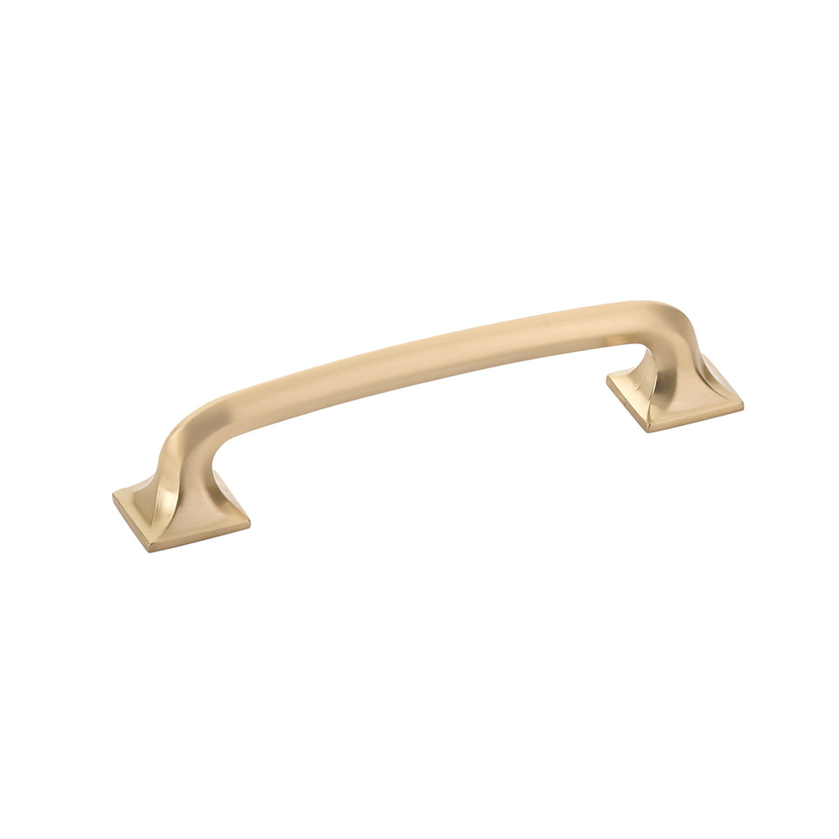 Milli Square Satin Brass Cabinet Handle - Drawer Pull - Brass Cabinet Hardware