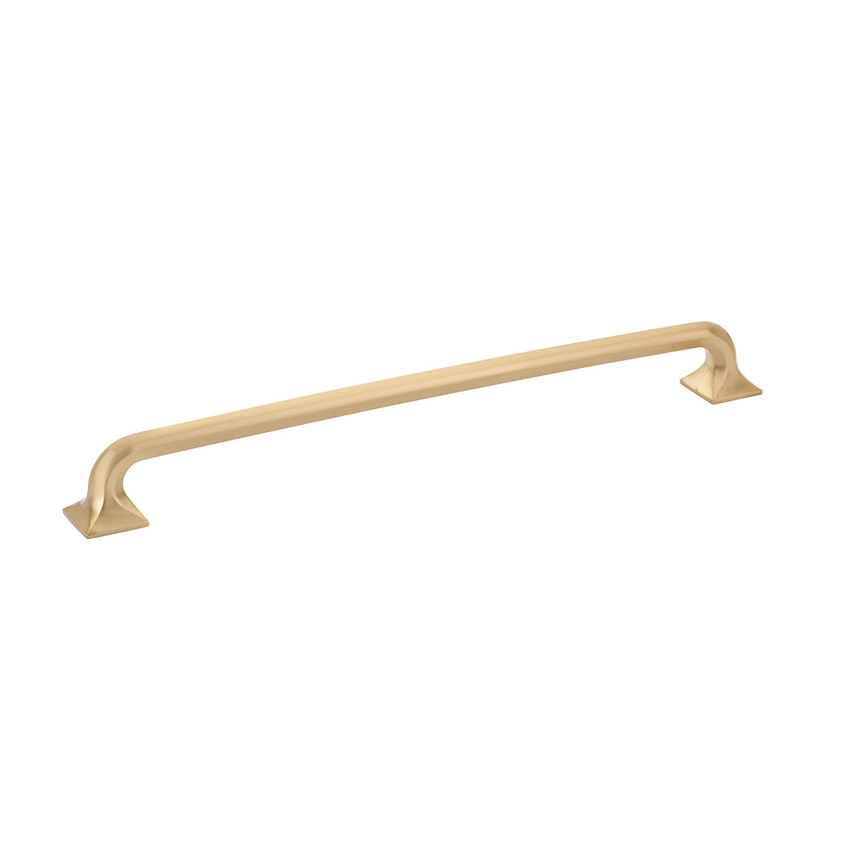 Milli Square Satin Brass Cabinet Handle - Drawer Pull - Brass Cabinet Hardware